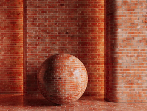 现代砖墙 红色砖墙 仿古砖墙 文化砖墙 工业砖墙su模型