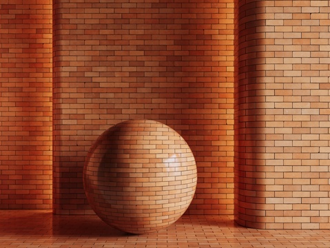 现代砖墙 红色砖墙 仿古砖墙 文化砖墙 工业砖墙su模型