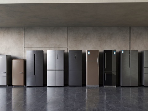 单门冰箱  双门冰箱su模型