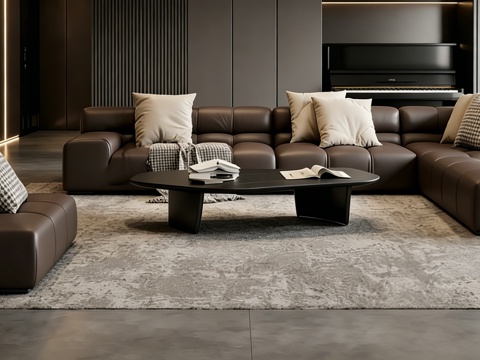 意式 家装 室内简约 轻奢风 格餐厅 客厅 卧室设计su模型