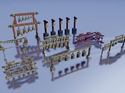 怀旧复古博物馆展示su模型