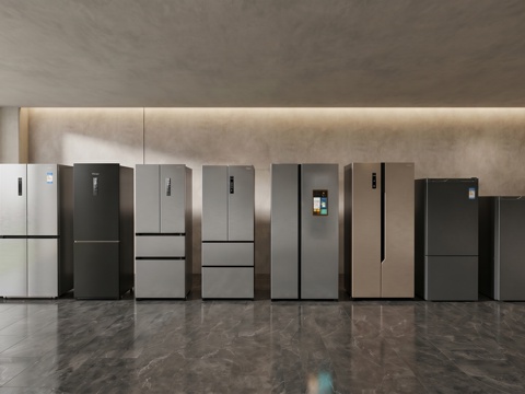 单门冰箱  双门冰箱su模型