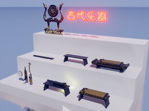 怀旧复古博物馆展示su模型