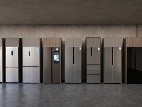 单门冰箱  双门冰箱su模型