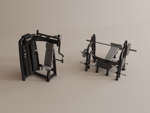 健身器材 运动器材su模型