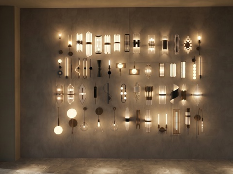 壁灯最全集合su模型