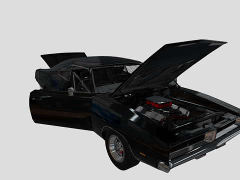 道奇挑战者开门状态su模型