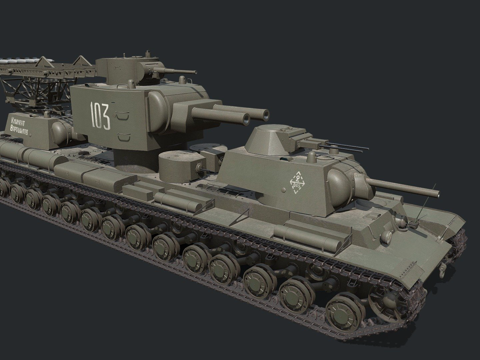 KV6巨兽坦克su模型