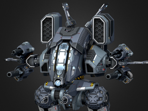 猎鹰 Mk.2 低多边形动画机甲su模型