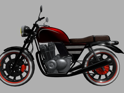 经典摩托车su模型