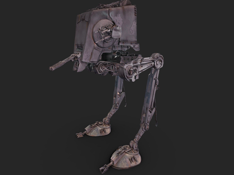 星球大战AT-ST全地形侦察运输车su模型