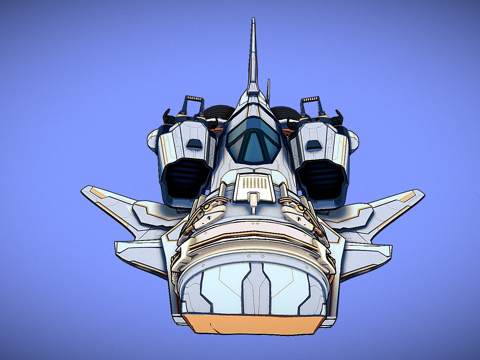 太空飞船复古进化版su模型