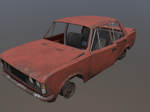 损毁的菲亚特125psu模型