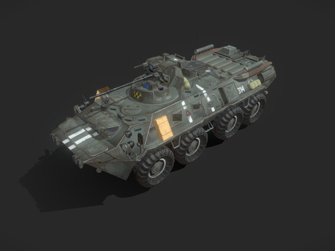 BTR82装甲运兵车su模型