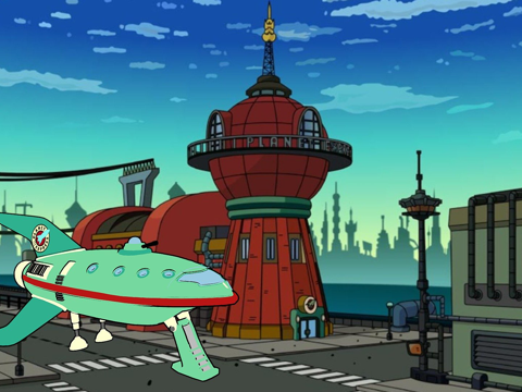 飞出个未来行星特快太空船su模型