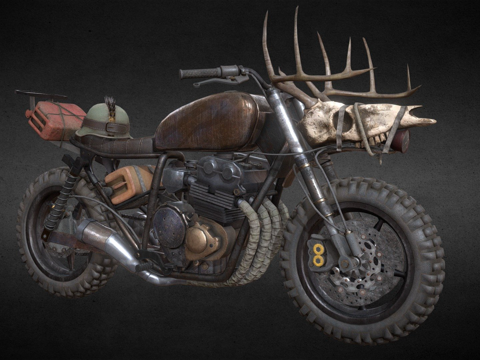 后启示录摩托车su模型