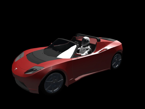 太空中的特斯拉su模型