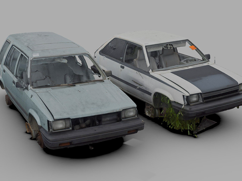 两辆特塞尔原始扫描su模型