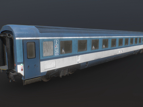 客运火车车厢su模型