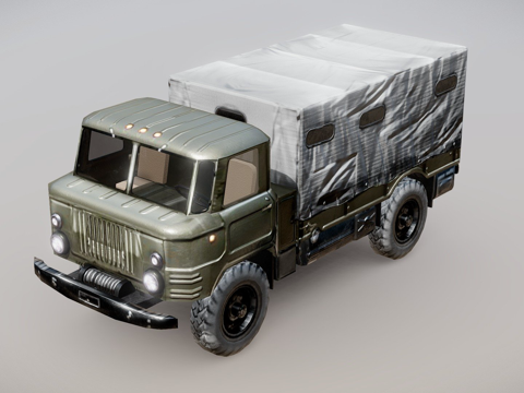 GAZ66越野卡车3d模型