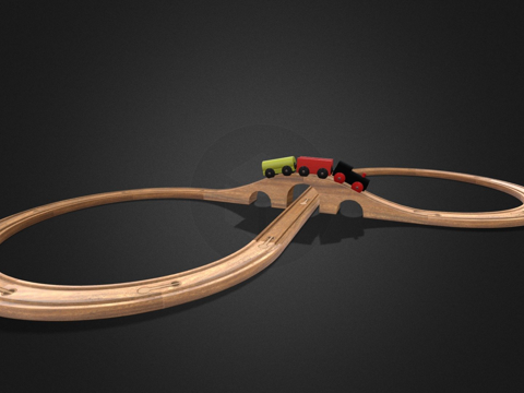 宜家利拉博基础火车套装su模型