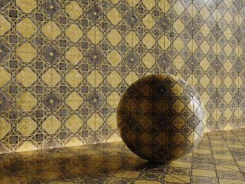 法式地砖 瓷砖 墙砖 花砖 拼花砖3d模型