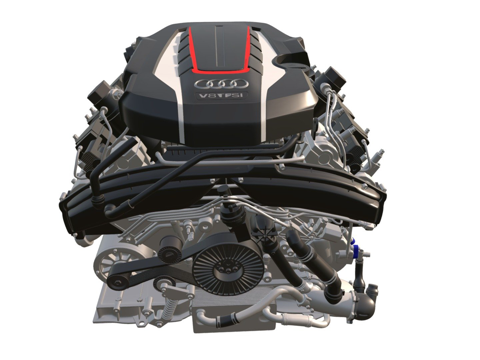 奥迪 S8 TFSI V8 发动机su模型