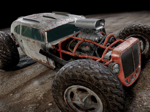 山猫袭击者越野热棒su模型