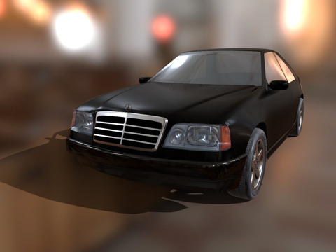 梅赛德斯奔驰E级W124未完成su模型