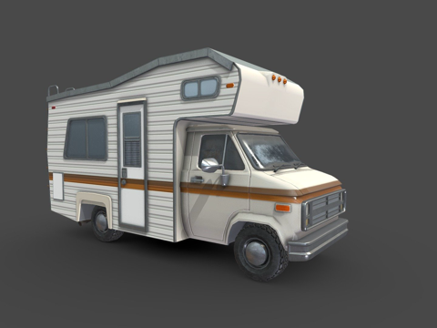 年代露营车su模型