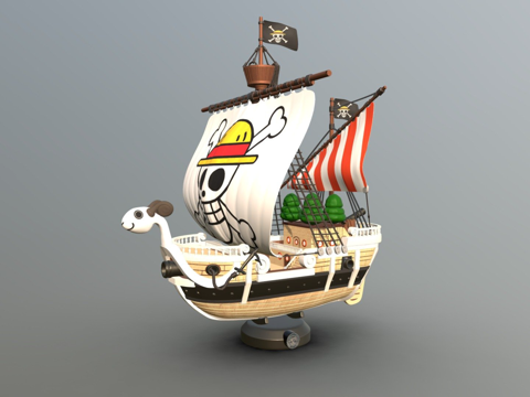 海贼王黄金梅丽号3D可打印su模型