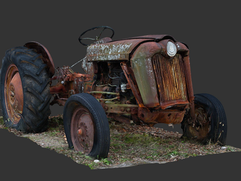 拖拉机原始扫描su模型