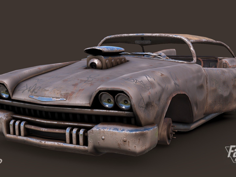 F4NV公路人残骸su模型