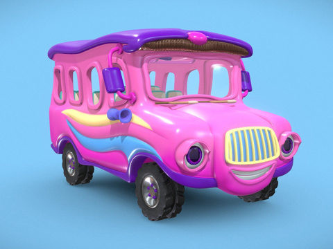 卡通巴士su模型