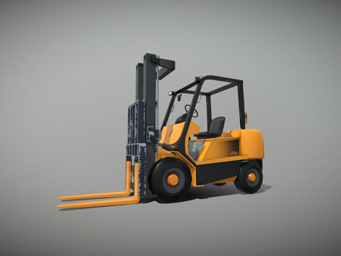 仓库叉车游戏就绪su模型