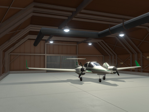 飞机机库su模型