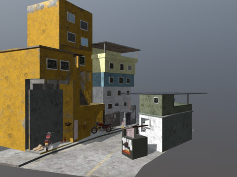 里约贫民窟街景su模型