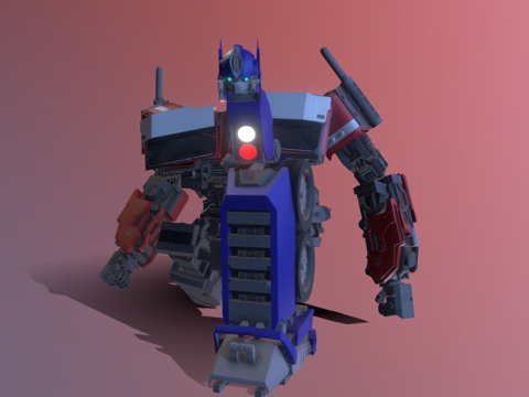 擎天柱变形su模型