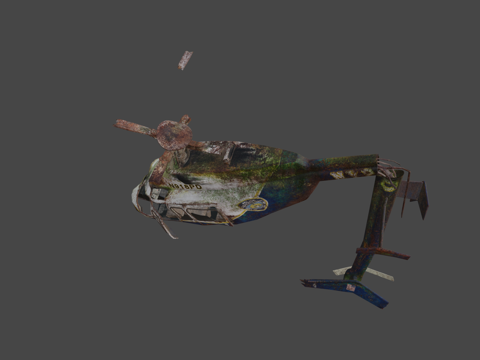 直升机纽约警察局坠毁项目我们的遗产3d模型