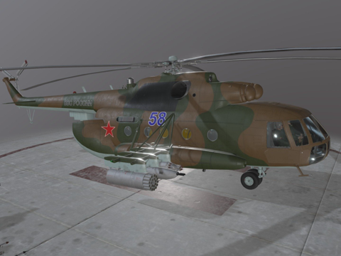 米8MT俄罗斯空军动画su模型