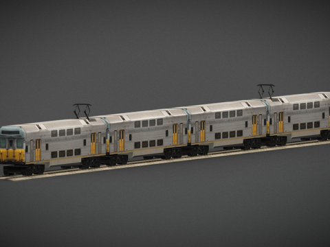 悉尼火车 S 组低多边形su模型