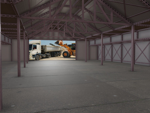 商业存储车库su模型