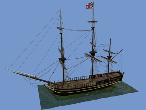 HMS邦蒂号su模型