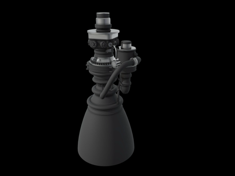 SpaceX星舰猛禽3发动机su模型