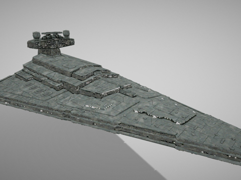 星球大战星际驱逐舰带灯光su模型