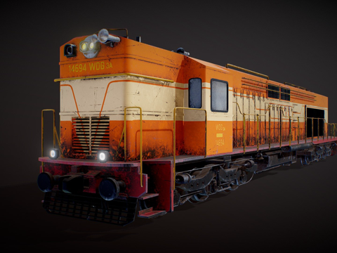 火车引擎su模型