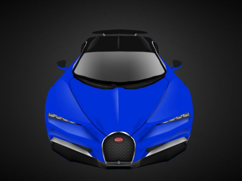 布加迪 Chiron 纸艺su模型