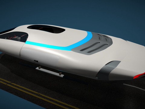 科幻战斗机载具带导弹武器su模型