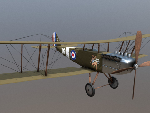 双翼飞机天堂麻烦资产伊卡洛斯13d模型