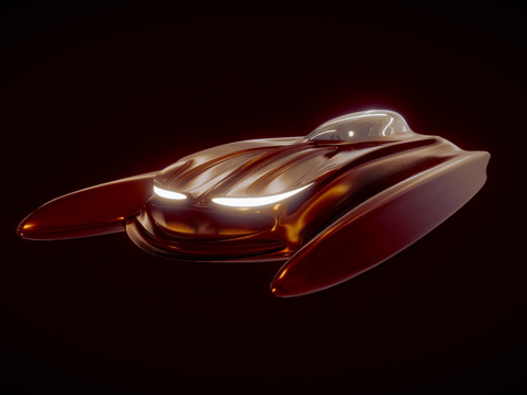 未来科幻汽车su模型